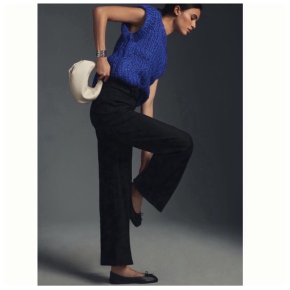 Anthropologie Maeve Colette Wide Leg Pant Linen Blend - Picture 3 of 7